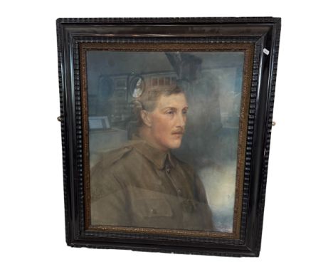 Ward - Portrait of George Southam Cash (1916), pastel, signed and dated lower right with subject's bio verso, 50 x 60 cm, fra
