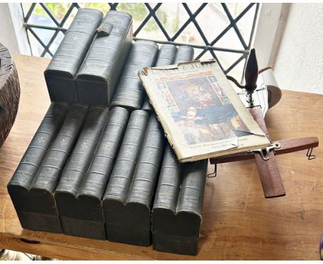 An Underwood &amp; Underwood of New York stereoscope together with seven volumes of The Underwood Travel Library. 