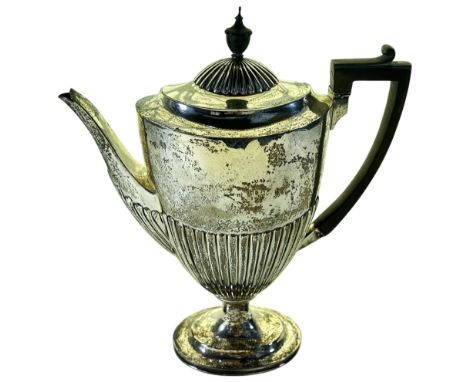 A late Victorian silver coffee pot London 1893 maker Walter &amp; John Barnard 22.4oz 