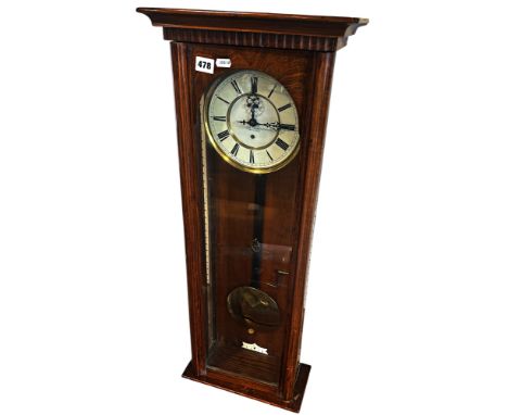 A Vienna wall clock, the dial makes G.H. Green, Dudley, 96 x 34cm