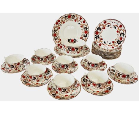 A J H Cope &amp; Co tea service with scrolling floral detail, Old Country Rose pattern ware etc