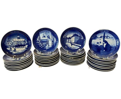 A large collection of Royal Copenhagen Annual or Christmas plates from the 60s, 70s and 80s (35)