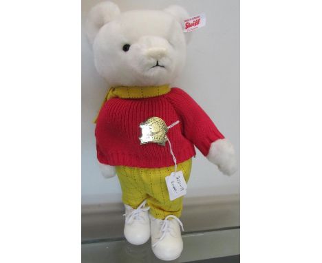 Steiff limited edition Rupert Bear no 690877 with certificate, height 31cm