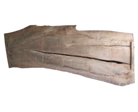 A massive plank of oak, 100 cm wide x 280 cm in length x 5 cm