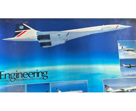 Concorde memorabilia, including a seat cushion, three posters, a 2000 diary, and some related flight literature.