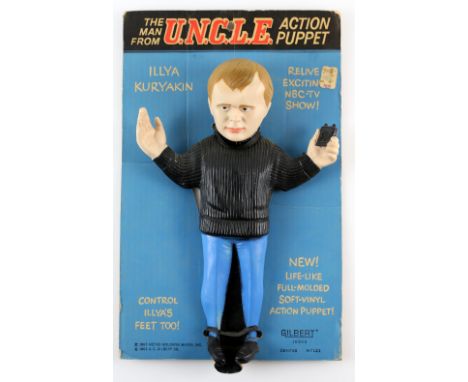 The Man From U.N.C.L.E. - Gilbert Illya Kuryakin Action Puppet from 1965, 16603, Original card, 13 inches approx..   