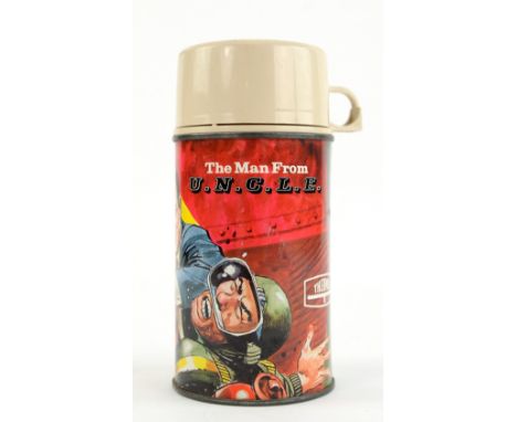 The Man From U.N.C.L.E. - Thermos Flask from 1966 showing a scene from the series..   