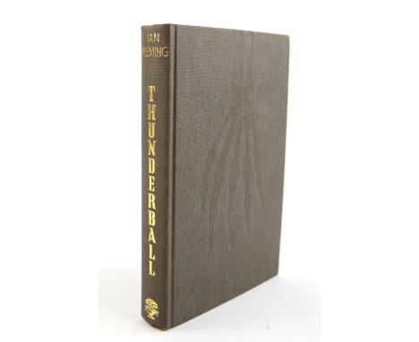 James Bond - Thunderball Hardback First Edition book by Ian Fleming from 1961, published by Jonathan Cape, no dust jacket..  