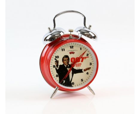 James Bond A View To A Kill - Zeon Metal alarm clock from 1985, boxed..   