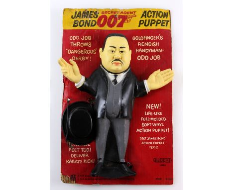 James Bond 007 - Gilbert Oddjob Action Puppet from 1965, 16602, Original card, 13 inches approx..   Cardback is in poor condi