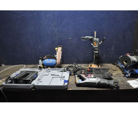 A COLLECTION OF POWER TOOLS, including Dremel MotoSaw in case, a Multi 7.2v in case, a Ferrex reciprocating saw, a Workzone b
