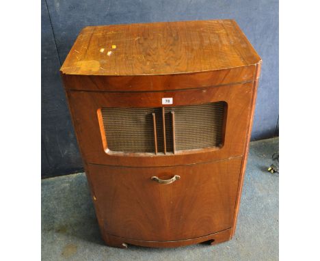 AN ART DECO DECCA '98' RADIOGRAM in walnut cabinet with a Garrard RC111 turntable width 64cm, depth 47cm, height 90cm  (SPARE
