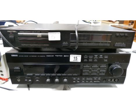 Yamaha Natural Sound AV Receiver RX-V592 RDS: together with a Rotel stereo compact disc player RCD 9708X (2)