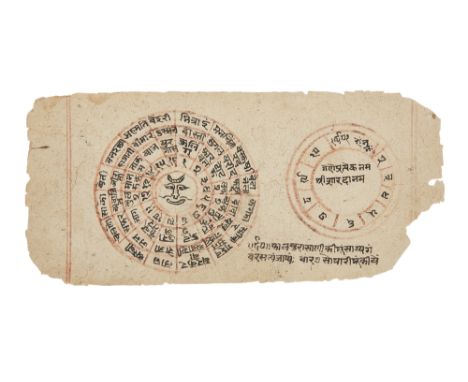 To be Sold Without Reserve,Two Jain folios, probably Gujarat, North-West India, 16th-19th century, the first folio unmounted 