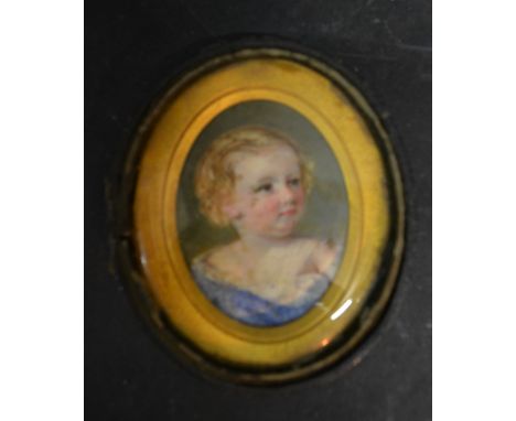 A 19th Century Portrait Miniature 'Study of a Young Girl', watercolour, 5 x 4 cms
