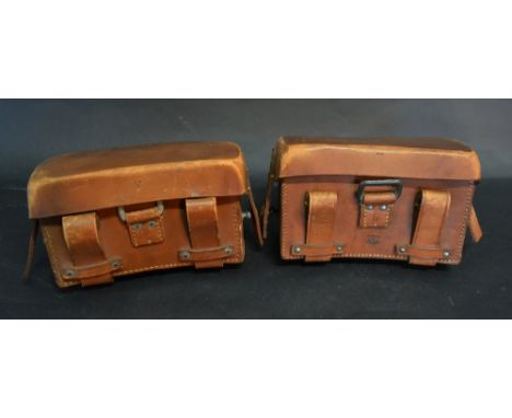 A WWII German Leather First Aid Case by Karl Barth Baldbrol dated 1939 together with another similar