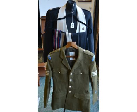 A No.2 Dress Army uniform jacket, size 176, chest 96;  evening tails (2)