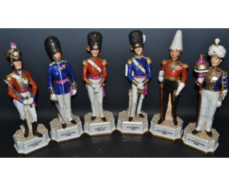 A set of German military figures, 1820 Officer Scots Fusileer Guards,  1821 Officer Grenadier Guards, 1825 Officer Coldstream