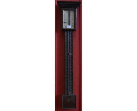 An Armitage Clayton oak cased wall hanging barometer