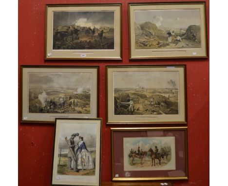 Edmund Walker (1814 - 1882), after William Simpson (1823 - 1899), a set of four Crimean War prints, A Hot Day in the Batterie