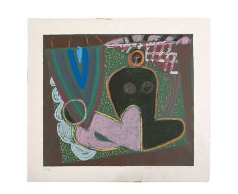 KERKOVIUS, IDA (1879-1970), "Akt im Grünen", 1965, Farbserigraphie/Papier, u.re. mit Farbstift von Hand signiert und datiert,