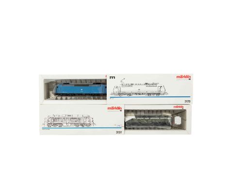 MÄRKLIN zwei Lokomotiven, Spur H0, bestehend aus E-Lok 3173, 'Aprilscherz' in limitierter Auflage aus dem Jahr 1993, nur für 