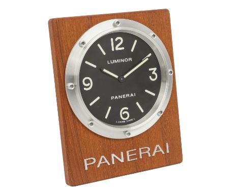 PANERAI, WANDUHR LUMINOR, Schweiz, Holz/Stahl, Quarzwerk, Gehäusenummer OP6677, Ziffern des Ziffernblattes nachleuchtfähig. H
