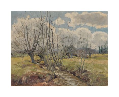 UMGELTER, HERMANN (1891-1962), "Stuttgart, das Feuerbacher Tal im Vorfrühling", u.re. signiert, Öl/Leinwand, HxB: ca. 60x75 c