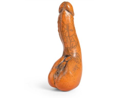 signed and dated '23 12 95', smoke fired earthenware22.5cm long (8.9in long)Footnote: French ceramicist Pierre Bayle was cons