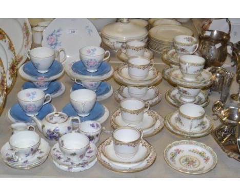 Teawares - a Royal Albert Sorrento pattern part tea service; a Coalport Ming Rose pattern part tea service; a Staffordshire p