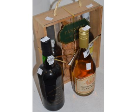 Spirits - Tanners Port; apricot cognac, cased Tanners port; etc (3)  