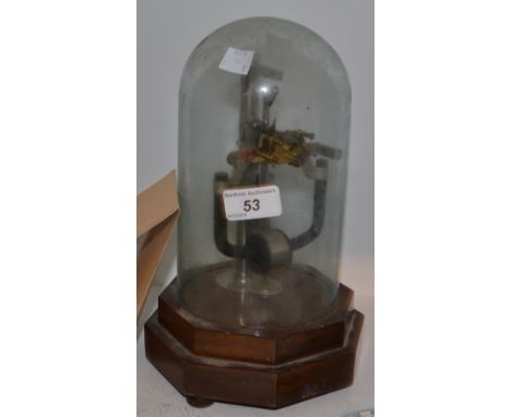 A Bulle electric clock, glass dome
