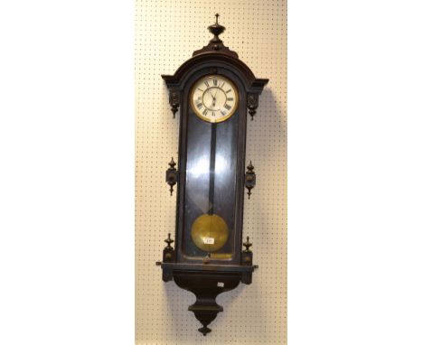 A Victorian mahogany , 8 day striking, wall clock c.1890