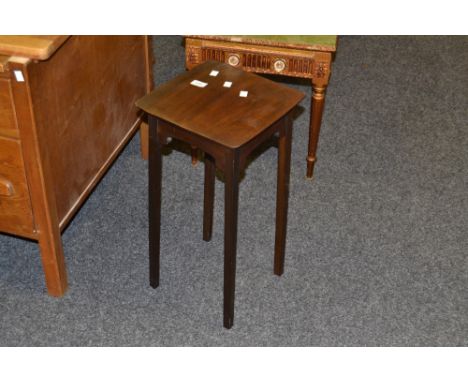 A 20th century mahogany lamp table , tripod base; a 20th century mahogany jardiniere stand