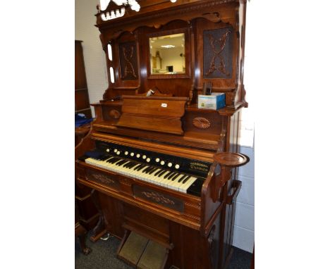 An early 20th Century mahogany Harmonium, c 1905