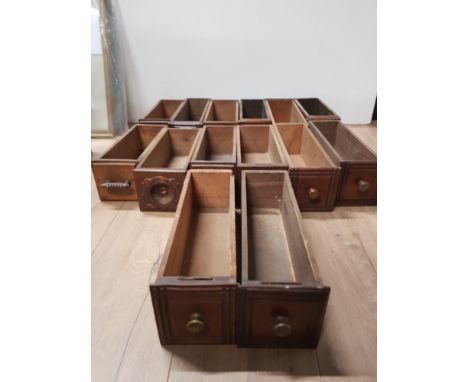 14 VINTAGE SPICE RACK DRAWERS