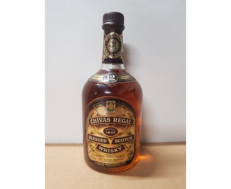 BOTTLE OF CHIVAS REGAL 12 YEAR OLD BLENDED SCOTCH WHISKY FOUNDED 1801