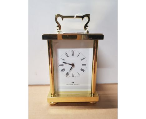BRASS MATHEW NORMAN CARRIAGE CLOCK