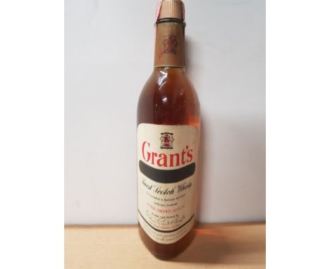 RARE BOTTLE OF GRANT'S STAND FAST SCOTCH WHISKY DISCONTINUED 70CL 70ø PROOF