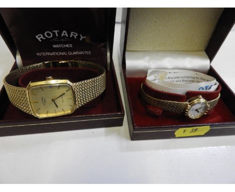 Ladies and Gents Boxed Rotary Gift Watches 