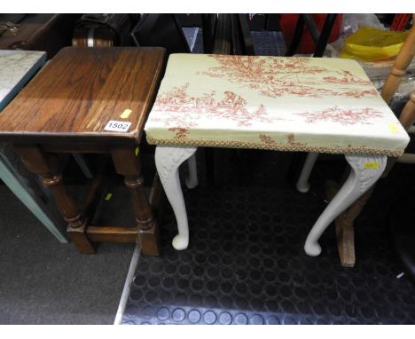 Small Lamp Table and Stool 