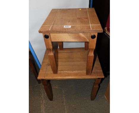 Pair of Mexican Pine Lamp Tables 