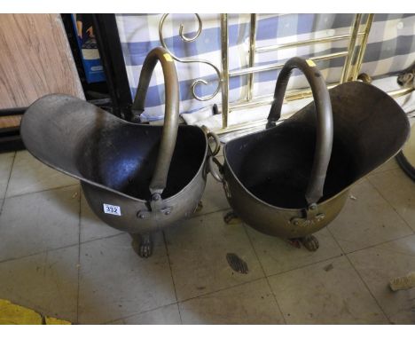 2x Helmet Coal Scuttles 