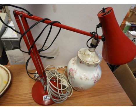 Anglepoise Type Lamp and Other 