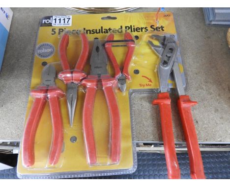 New Five Piece Insulated Plier Set 