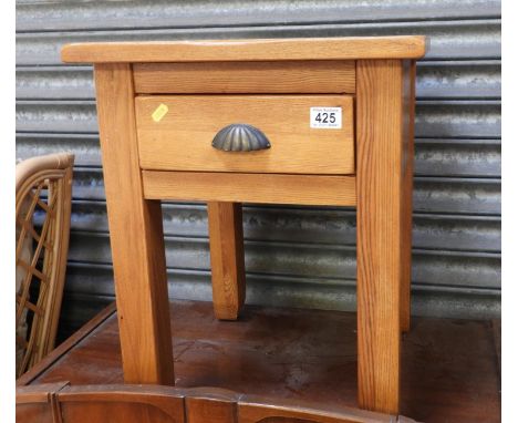 Modern Oak Lamp Table with Single Drawer 