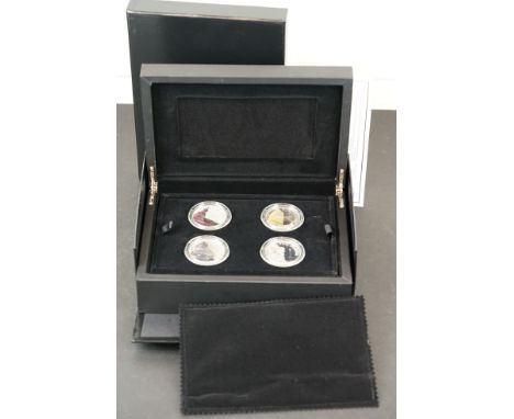 The Royal Mint United Kingdom 2014 'Portrait of Britain' £5 silver four coin set in original display box complete with COA an