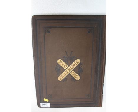 Large Victorian 'Indestructible' scrapbook - including ,military by A. Payne and other military, horse racing, fire engine, s