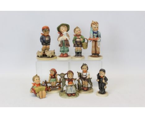 Collection of ten Hummel figures - including Waiter, Lost Sheep, Let's Sing, Village Boy, etc CONDITION REPORT two figures ha