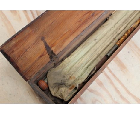 Four Victorian period salmon and trout rods by Farlows, Malloch, Playfair and one other, together with an interesting vintage
